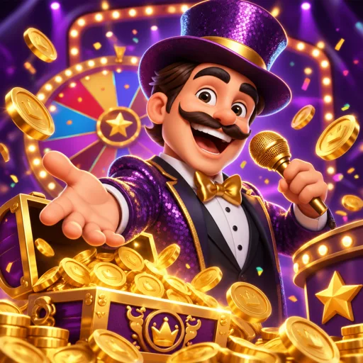 Estúdio de game show com plateia e iluminação de arena
